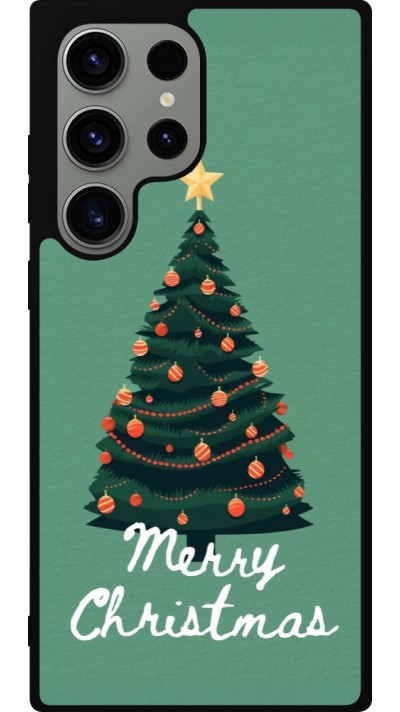 Coque Samsung Galaxy S23 Ultra - Silicone rigide noir Christmas 25 Xmas Tree