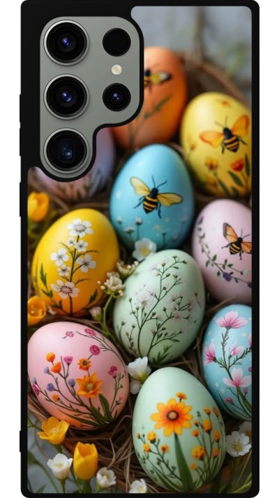 Coque Samsung Galaxy S23 Ultra - Silicone rigide noir Easter 2026 Eggs with bees