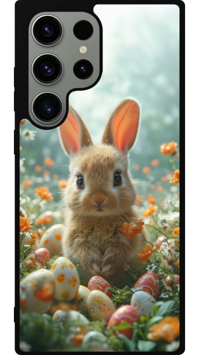 Coque Samsung Galaxy S23 Ultra - Silicone rigide noir Easter 2026 Rabbit in the garden