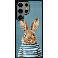 Coque Samsung Galaxy S23 Ultra - Silicone rigide noir Easter 2026 Rabbit navy