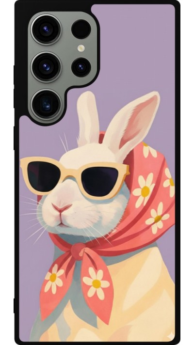 Coque Samsung Galaxy S23 Ultra - Silicone rigide noir Easter 2026 Rabbit with scarf