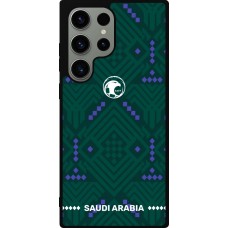 Coque Samsung Galaxy S23 Ultra - Silicone rigide noir Maillot de football Arabie saoudite 2026 personnalisable