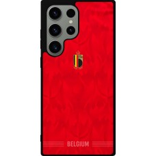 Coque Samsung Galaxy S23 Ultra - Silicone rigide noir Maillot de football Belgique 2026 personnalisable