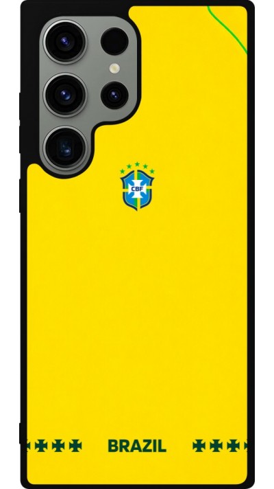 Coque Samsung Galaxy S23 Ultra - Silicone rigide noir Maillot de football Bresil 2026 personnalisable