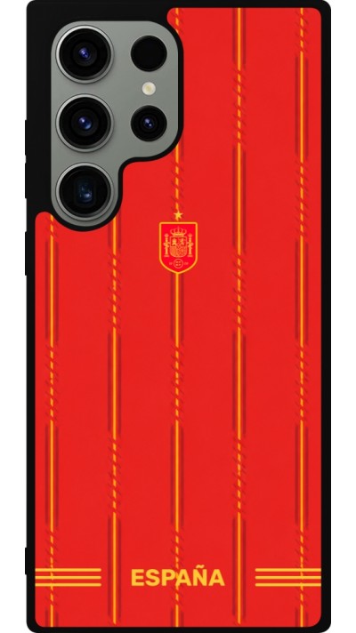 Coque Samsung Galaxy S23 Ultra - Silicone rigide noir Maillot de football Espagne 2026 personnalisable