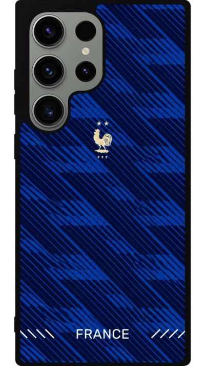 Coque Samsung Galaxy S23 Ultra - Silicone rigide noir Maillot de football France 2026 personnalisable