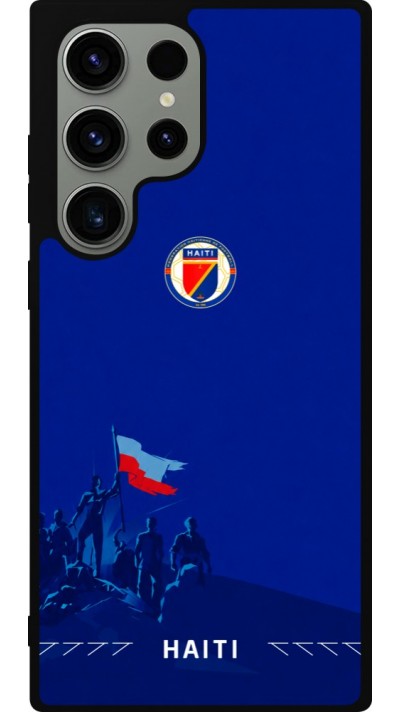 Coque Samsung Galaxy S23 Ultra - Silicone rigide noir Maillot de football Haiti 2026 personnalisable
