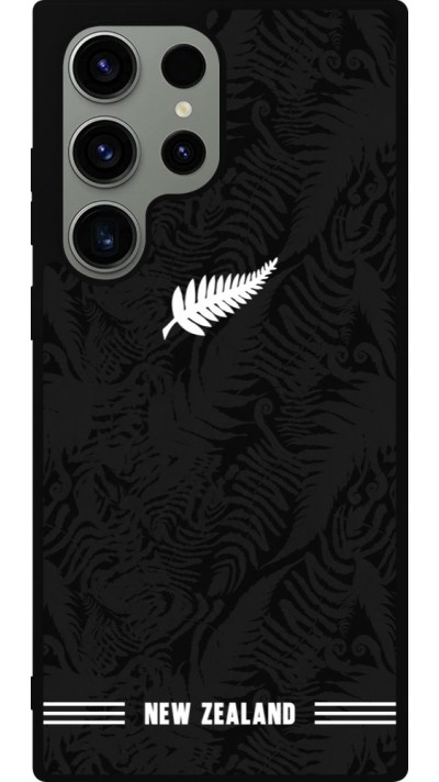 Coque Samsung Galaxy S23 Ultra - Silicone rigide noir Maillot de football Nouvelle-Zélande 2026 personnalisable