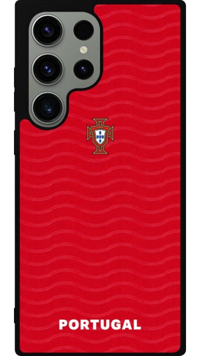 Coque Samsung Galaxy S23 Ultra - Silicone rigide noir Maillot de football Portugal 2026 personnalisable