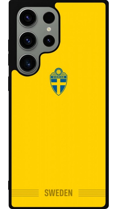 Coque Samsung Galaxy S23 Ultra - Silicone rigide noir Maillot de football Suède 2026 personnalisable