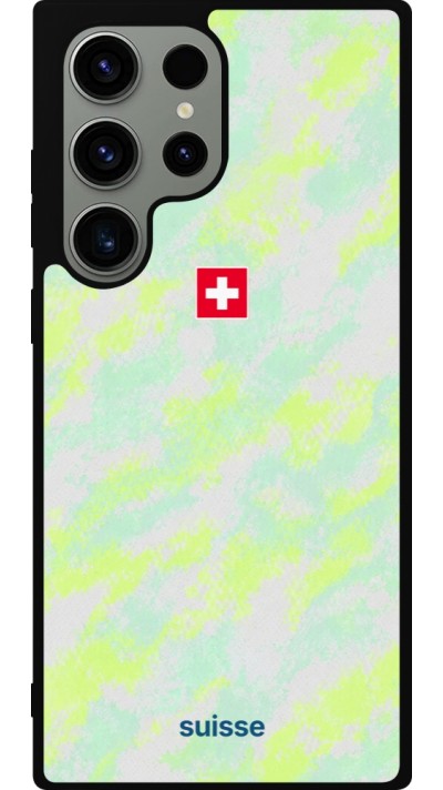 Coque Samsung Galaxy S23 Ultra - Silicone rigide noir Maillot de football Suisse Away 2026 personnalisable