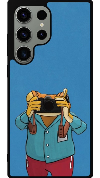 Coque Samsung Galaxy S23 Ultra - Silicone rigide noir Frog with camera DTMF