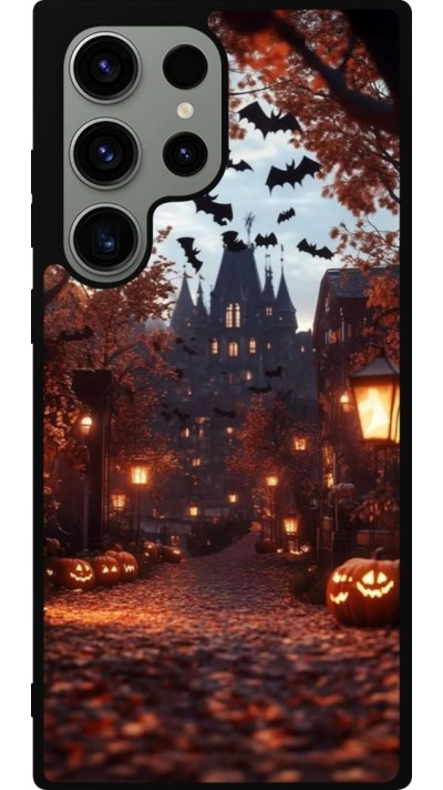 Coque Samsung Galaxy S23 Ultra - Silicone rigide noir Halloween 2025 Haunted house