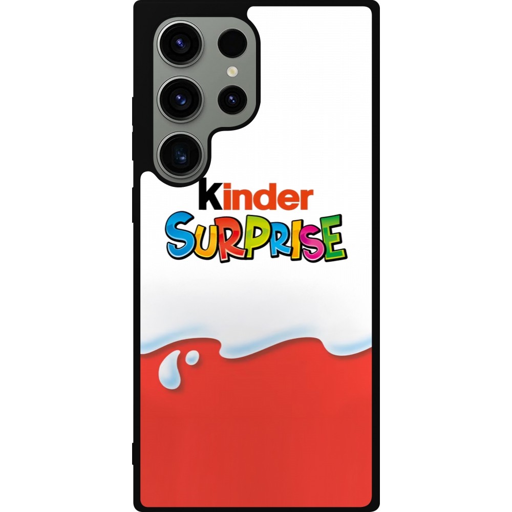 Samsung Galaxy S23 Ultra Case Hülle - Silikon schwarz Kinder Surprise