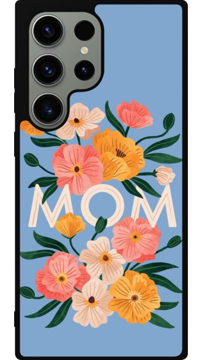 Coque Samsung Galaxy S23 Ultra - Silicone rigide noir Mom 2026 Flowers