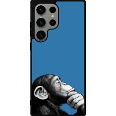 Coque Samsung Galaxy S23 Ultra - Silicone rigide noir Monkey Pop Art