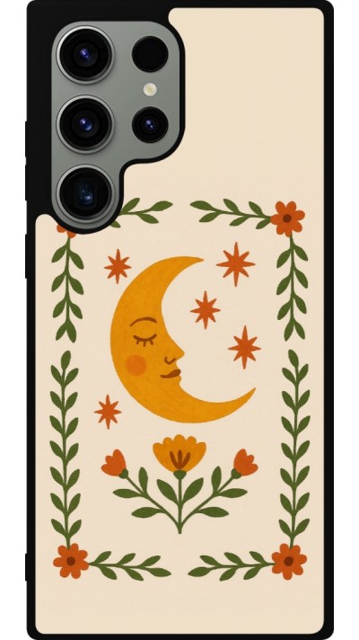 Coque Samsung Galaxy S23 Ultra - Silicone rigide noir Half moon stamp 2026