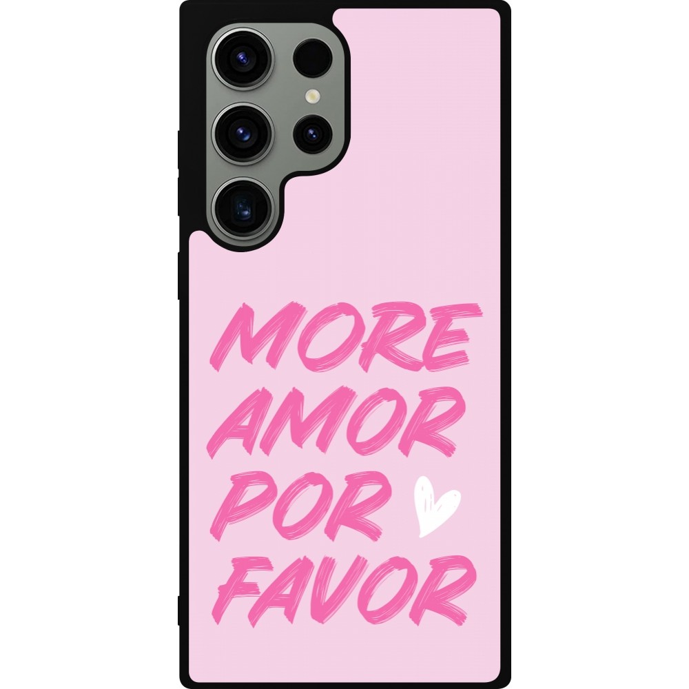 Samsung Galaxy S23 Ultra Case Hülle - Silikon schwarz More amor porfavor