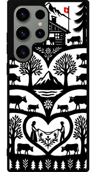 Coque Samsung Galaxy S23 Ultra - Silicone rigide noir Poya Suisse 2