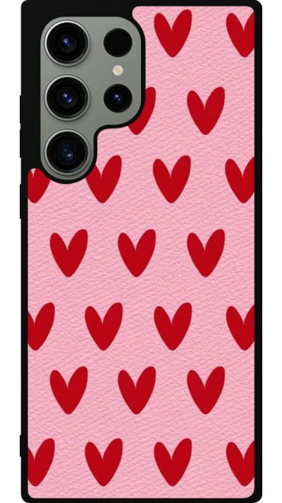 Coque Samsung Galaxy S23 Ultra - Silicone rigide noir Saint Valentines Day 26 Pattern heart
