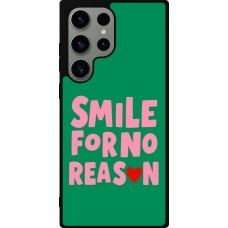 Coque Samsung Galaxy S23 Ultra - Silicone rigide noir Smile for no reason 2026