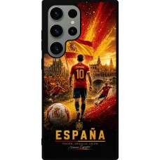 Coque Samsung Galaxy S23 Ultra - Silicone rigide noir Football Espagne splash 2026