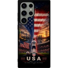 Coque Samsung Galaxy S23 Ultra - Silicone rigide noir Football États-Unis splash 2026