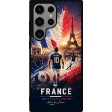 Coque Samsung Galaxy S23 Ultra - Silicone rigide noir Football France splash 2026