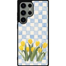 Coque Samsung Galaxy S23 Ultra - Silicone rigide noir Blue vichy tulips 2026