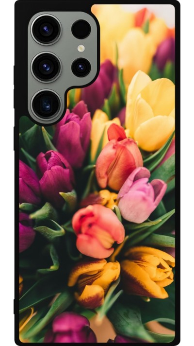 Coque Samsung Galaxy S23 Ultra - Silicone rigide noir Bouquet of tulips 2026