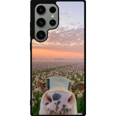 Coque Samsung Galaxy S23 Ultra - Silicone rigide noir Cow with tulips 2026