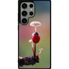 Coque Samsung Galaxy S23 Ultra - Silicone rigide noir Ladybird on a mushroom 2026