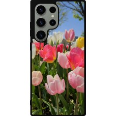 Coque Samsung Galaxy S23 Ultra - Silicone rigide noir Tulips 2026