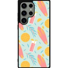 Coque Samsung Galaxy S23 Ultra - Silicone rigide noir Summer 2025 Pattern citron