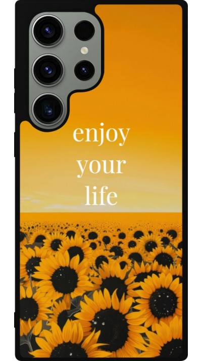 Coque Samsung Galaxy S23 Ultra - Silicone rigide noir Summer 2026 Enjoy your life
