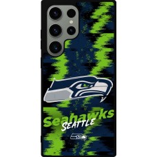 Coque Samsung Galaxy S23 Ultra - Silicone rigide noir Super Bowl 26 Seattle 2