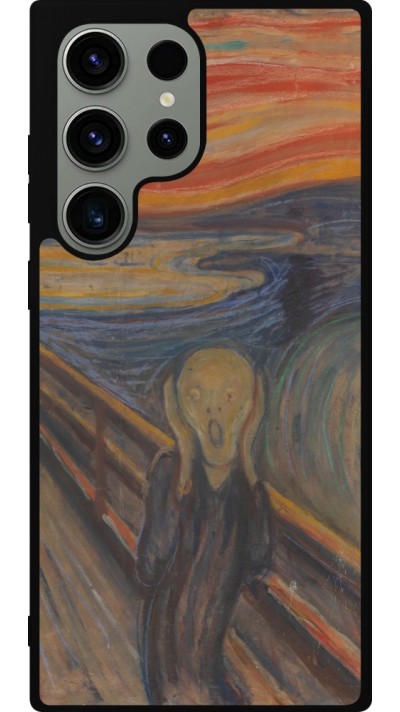 Coque Samsung Galaxy S23 Ultra - Silicone rigide noir Tableau art - Le Cri - Edvard Munch