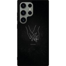 Coque Samsung Galaxy S23 Ultra - Silicone rigide noir Valentine 2023 hands forever