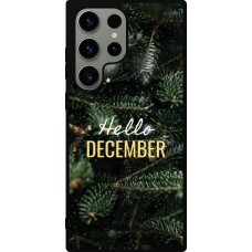 Coque Samsung Galaxy S23 Ultra - Silicone rigide noir Winter 25 Winter hello december