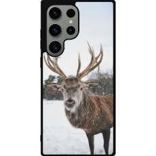Coque Samsung Galaxy S23 Ultra - Silicone rigide noir Winter 25 Winter reindeer