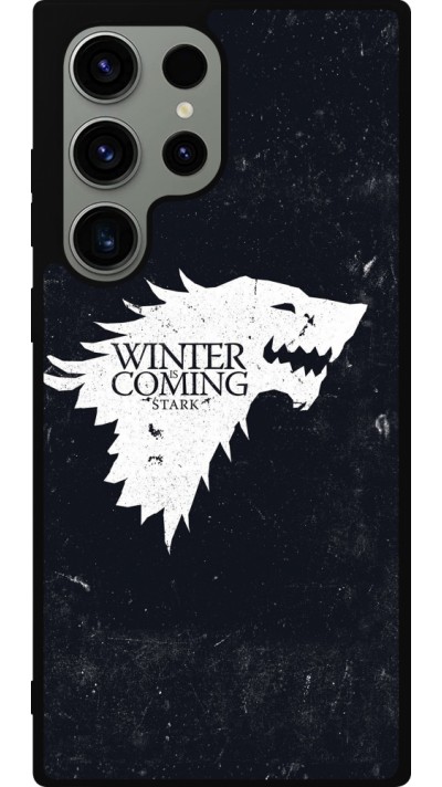 Coque Samsung Galaxy S23 Ultra - Silicone rigide noir Winter is coming Stark