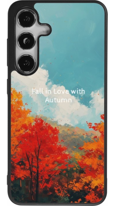Coque Samsung Galaxy S24 - Silicone rigide noir Autumn 25 Fall in love