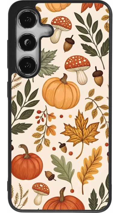 Coque Samsung Galaxy S24 - Silicone rigide noir Autumn 25 Autumn pattern