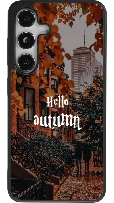 Coque Samsung Galaxy S24 - Silicone rigide noir Autumn 25 Hello autumn
