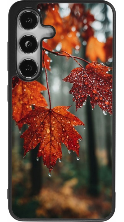 Coque Samsung Galaxy S24 - Silicone rigide noir Autumn 25 Rain