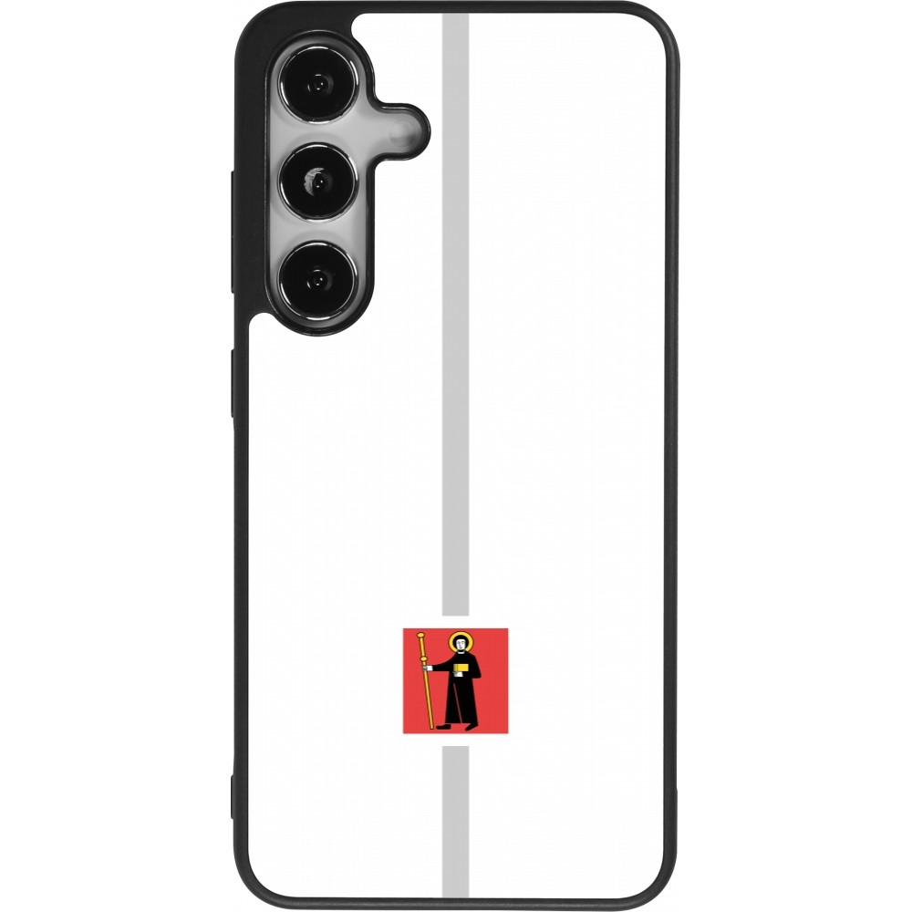 Samsung Galaxy S24 Case Hülle - Silikon schwarz Kanton GL weiss