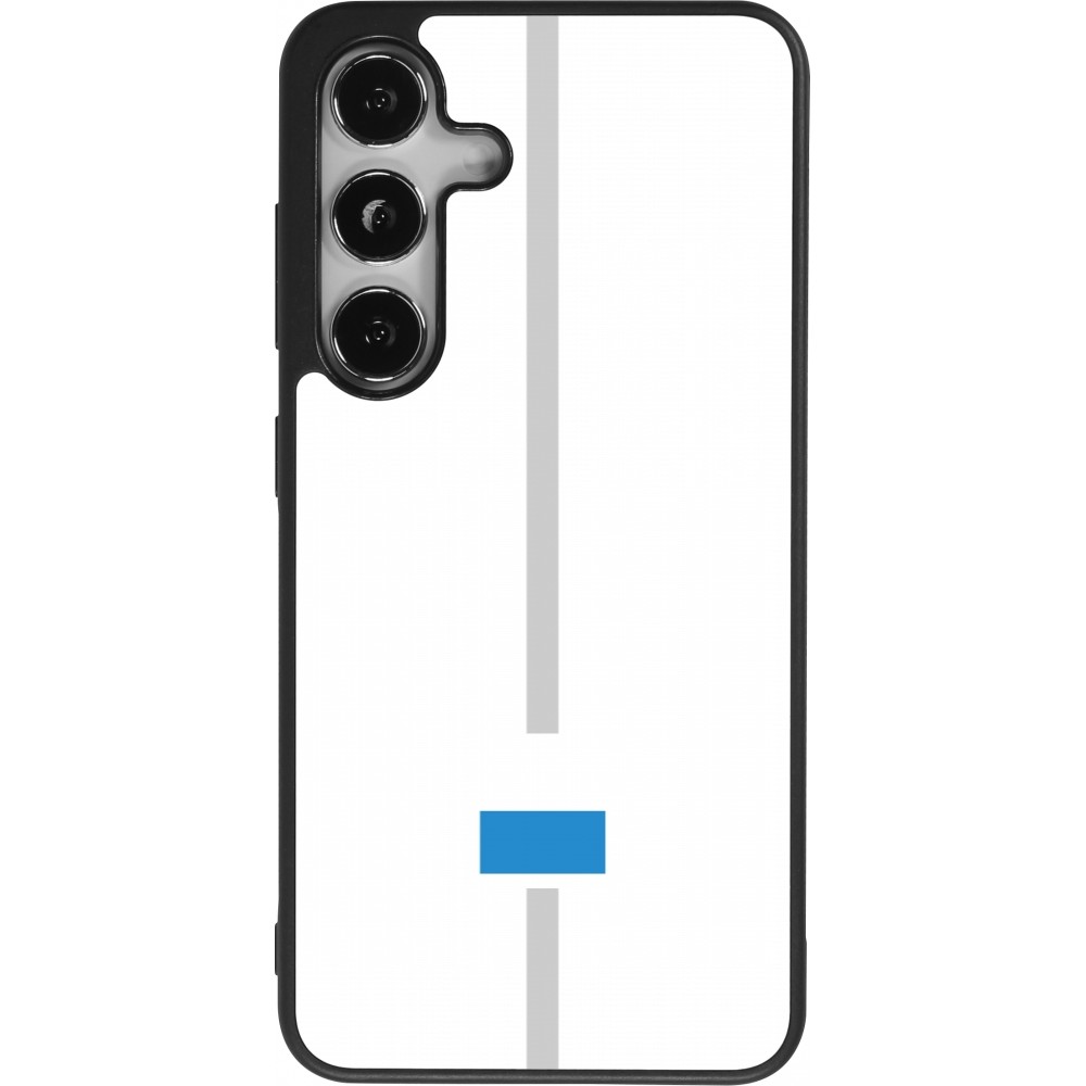 Samsung Galaxy S24 Case Hülle - Silikon schwarz Kanton LU weiss