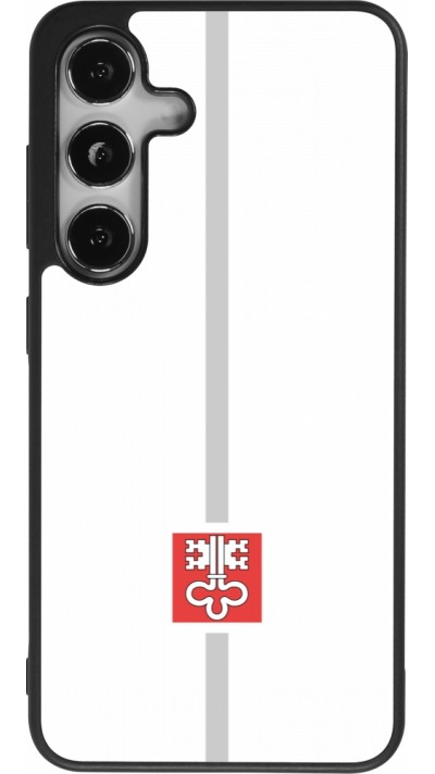 Samsung Galaxy S24 Case Hülle - Silikon schwarz Kanton NW weiss