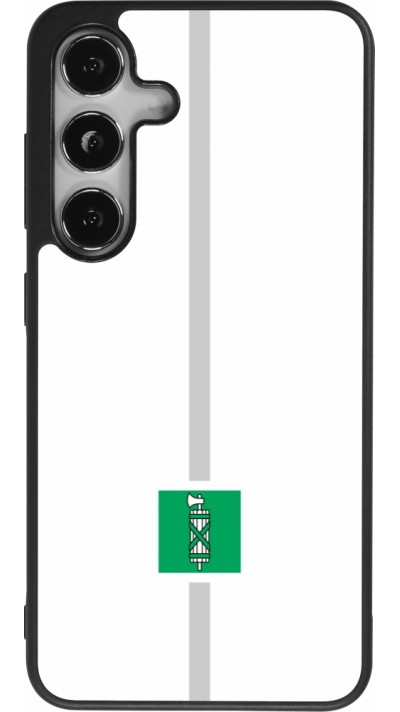 Samsung Galaxy S24 Case Hülle - Silikon schwarz Kanton SG weiss
