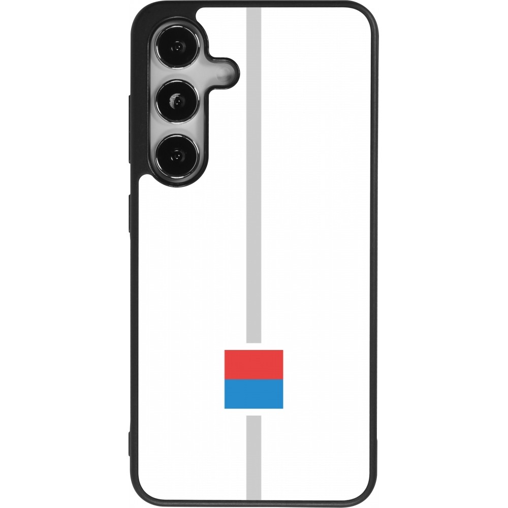 Samsung Galaxy S24 Case Hülle - Silikon schwarz Kanton TI weiss